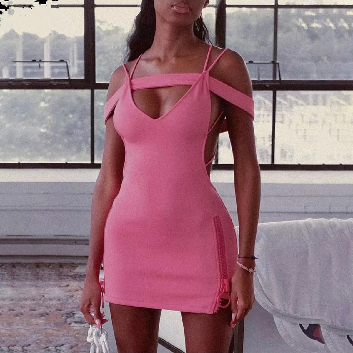 strapless open back dress Azzura main image 1