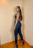 Make Plans Black JUMPSUIT