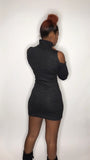Free The Shoulders Turtleneck Sweater Dress