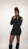 Free The Shoulders Turtleneck Sweater Dress