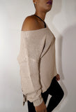 High Low Taupe Knit Sweater
