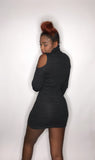Free The Shoulders Turtleneck Sweater Dress