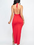 Earn It Open Back Maxi DRESS