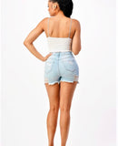 Distressed Denim Shorts