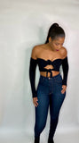Knotty Girl Long Sleeved Crop Top