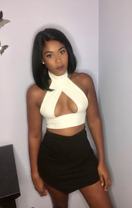 Ivory Halter Crop Top