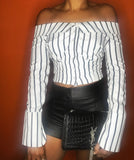 Falling For You Off Shoulder Crop Top