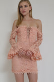 Love Me Or Lace Me Off Shoulder Dress